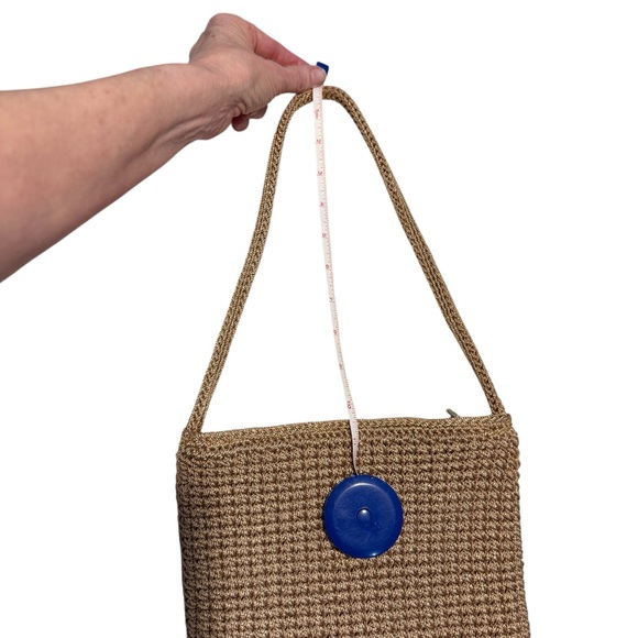 THE SAK Tan Crochet Shoulder Bag Boho Chic Earthy Y2K Vintage Minimalist - Picture 9 of 9